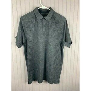Under Armour Size S Mens Loose Heatgear Polo Shirt Short Sleeve Charcoal Gray